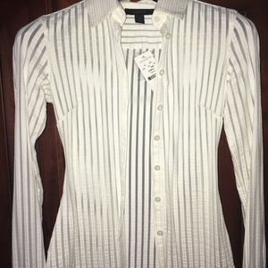 NWT Woman’s Express white button down top, sheer